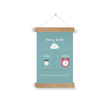 Load image into Gallery viewer, Personalised New born  Fine Art Print with Hanger
