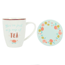 Load image into Gallery viewer, TEA MUG AND COASTER GIFT SET - FurniturefromtheOaks
