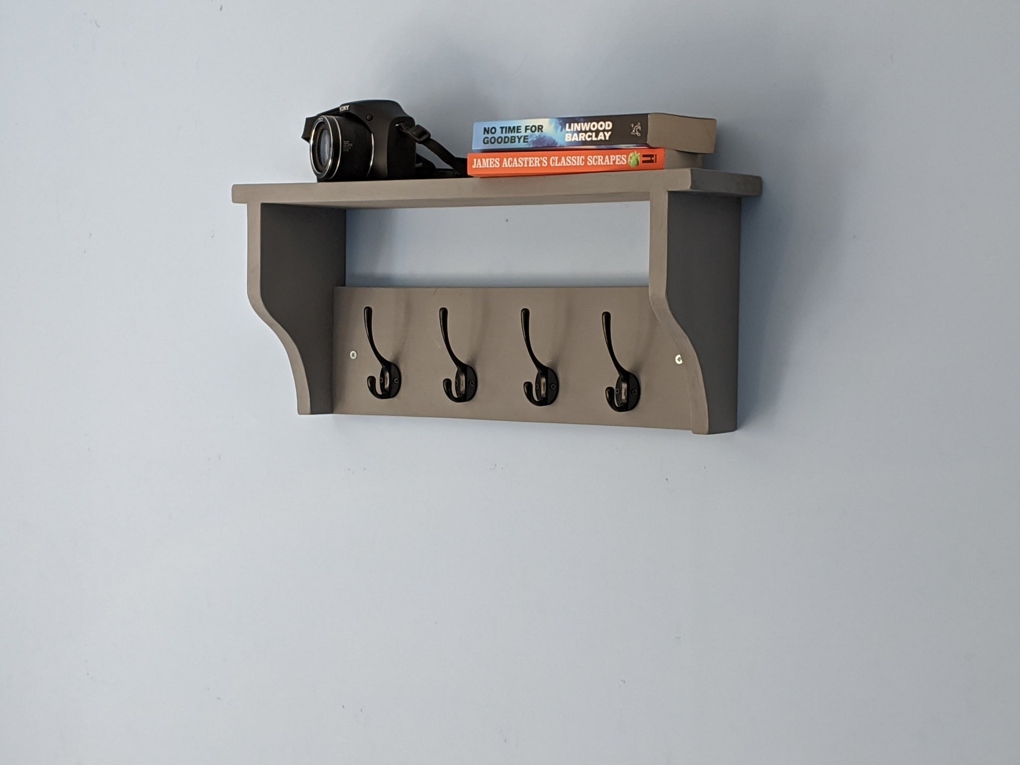 Painted 4 hook coat rack with shelf – FurniturefromtheOaks