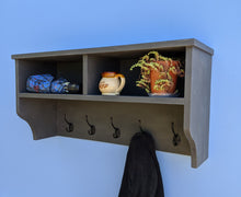 Load image into Gallery viewer, Coat rack with cubby shelves - FurniturefromtheOaks
