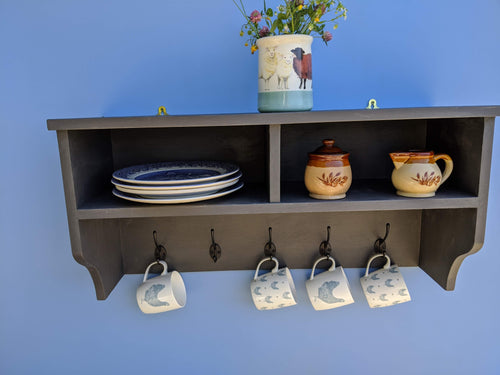 Mug rack with cubby shelves - FurniturefromtheOaks