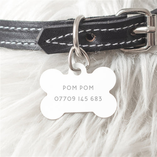 Personalised Steel dog bone ID tag - FurniturefromtheOaks