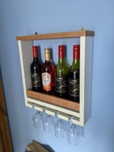 Load image into Gallery viewer, wine rack with glass storage
