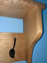 Load image into Gallery viewer, Solid hardwood coat rack with shelf

