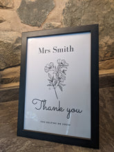 Load image into Gallery viewer, Personalised thank you teacher poster
