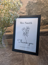Load image into Gallery viewer, Personalised thank you teacher poster
