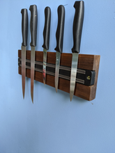Load image into Gallery viewer, Magnetic walnut knife block - FurniturefromtheOaks
